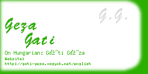 geza gati business card